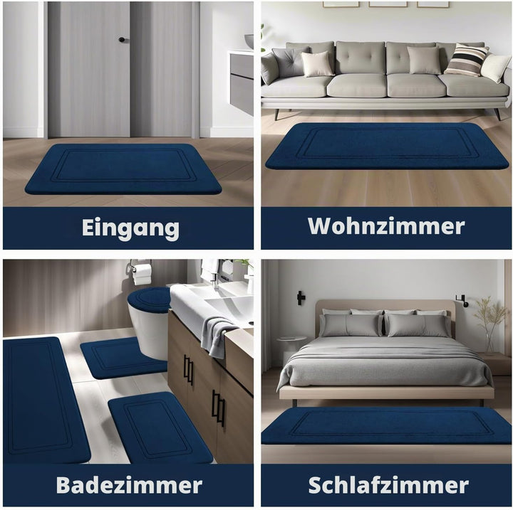 chakme Badematte rutschfest,Badezimmerteppich Weich Badteppich Saugfähige Badvorleger Duschvorleger