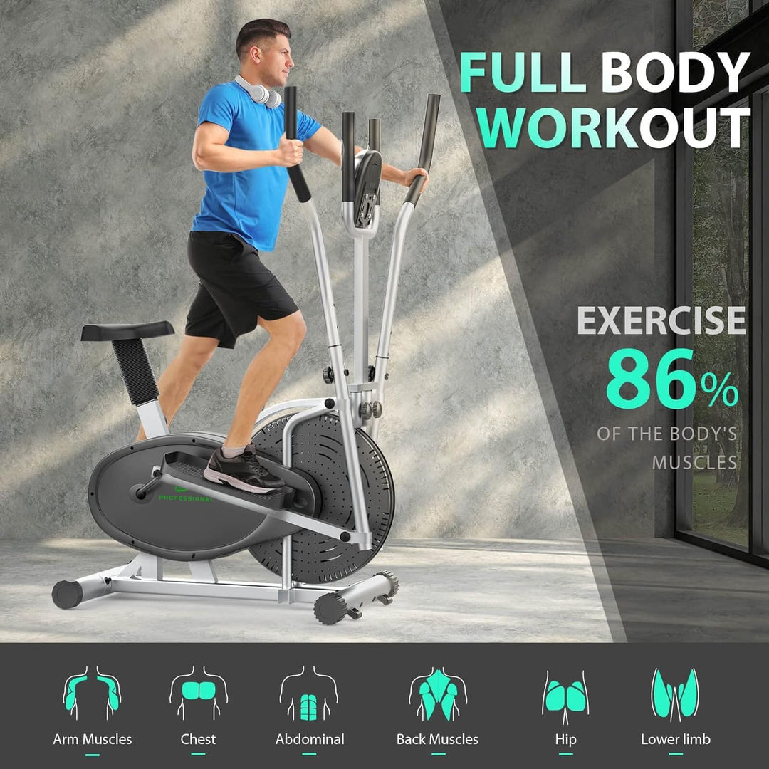 Crosstrainer für zuhause - Neezee 2 IN 1 Crosstrainer Heimtrainer mit Sitz Smart LCD-Monitor,verbess