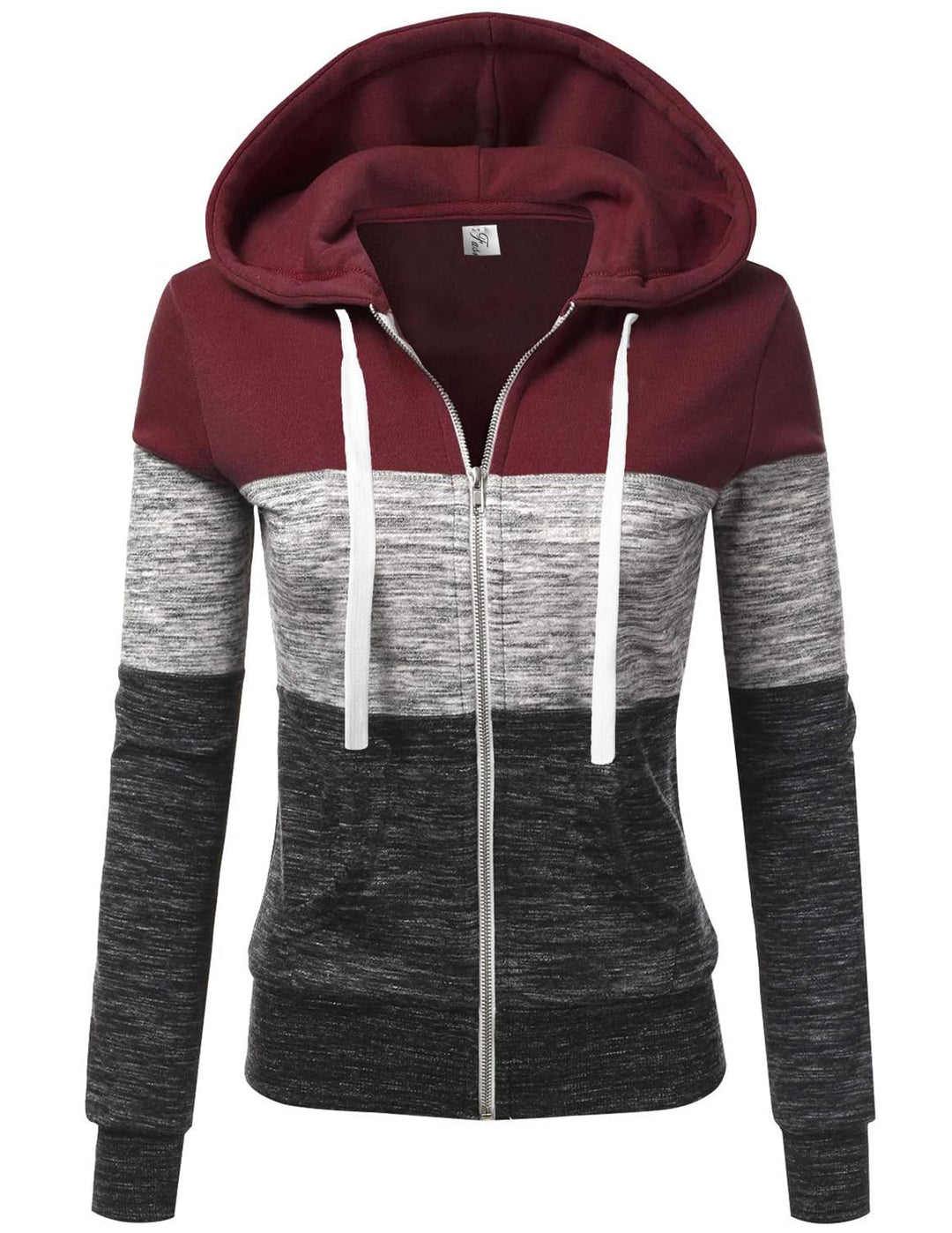 LIAMERHE Damen Kapuzenpullover Basic Damen Hoodie mit Reissverschluss Kapuzenpulli Langarm Kapuze He