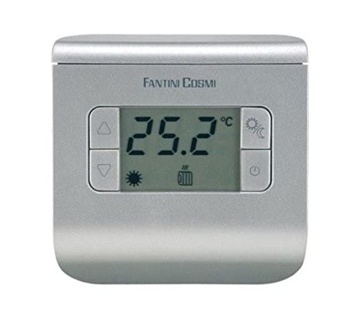 CH111 TERMOSTATO SILVER AMBIENTE DIGITALE A BATTERIE DA PARETE FANTINI COSMI Silber / Schwarz, Silbe