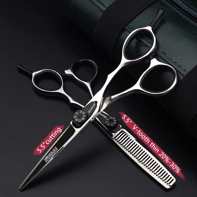 5,5/6 Zoll japanischer 440C Laser Haarschneidesalon professioneller Friseur Ausdünnung Haarschnitte