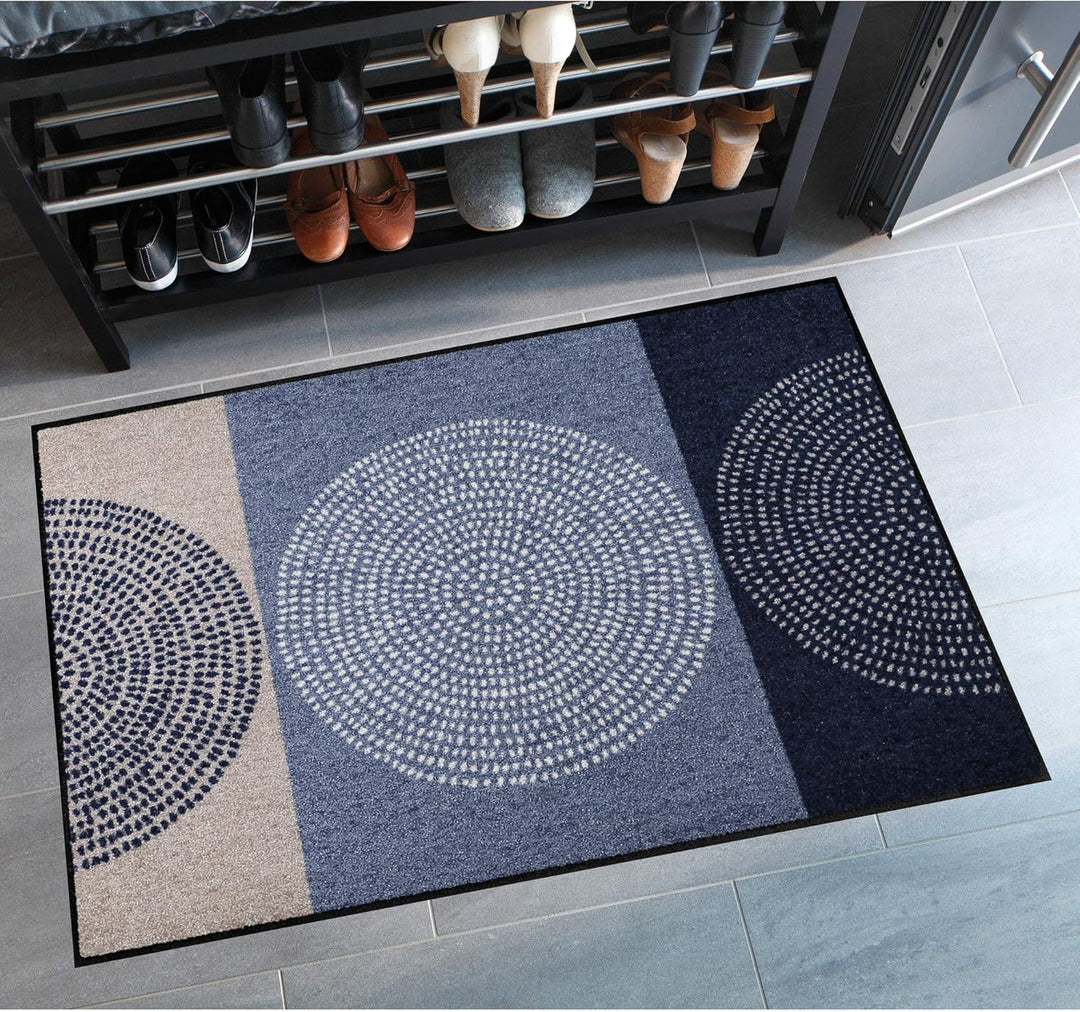 Salonloewe Fussmatte "Nestor" blau Grösse 25x75 cm 25 x 75 cm (Rechteckig) Blau, 25 x 75 cm (Rechtec