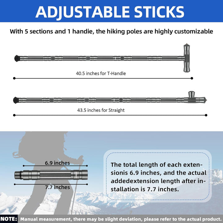 aiGear Taktischestöcke/Wanderstöcke | CNC Bearbeitete Aluminium Taktische Cane | Taktischer Stock |