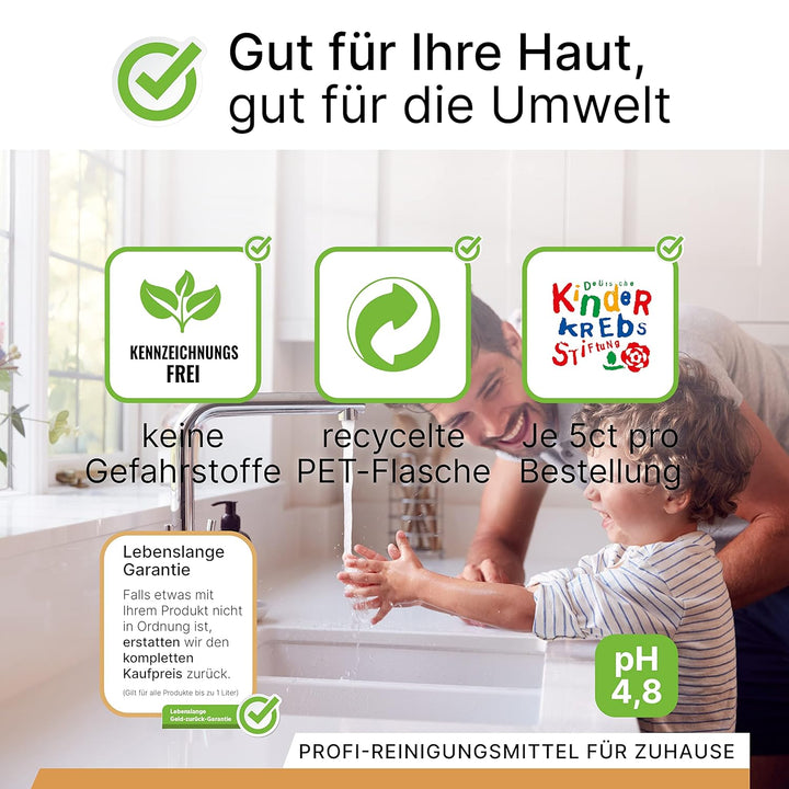 BiOHY Creme Seife (10 Liter Kanister) + Auslaufhahn | Hautschonende, rückfettende & geruchsneutrale