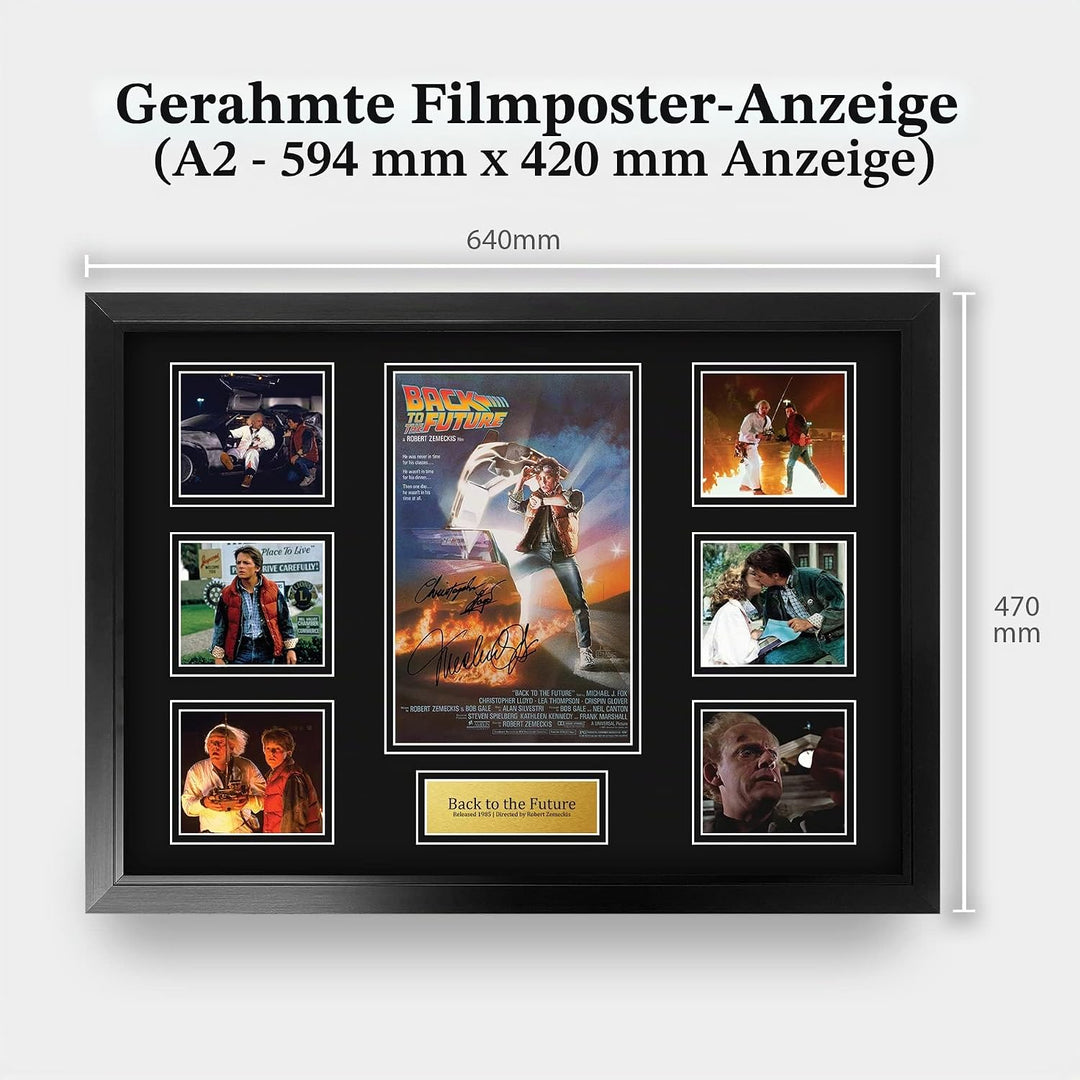 HWC Trading FR A2 Back to the Future Geschenke Geducktes Signiertes Autogramm Präsentationsdisplay f