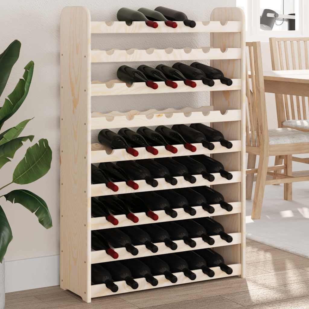 vidaXL Weinregal, Flaschenregal mit 9 Ebenen Wellen-Design, Flaschenständer für 63 Flaschen, Weinsch
