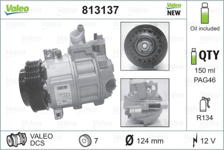 Valeo Kompressor Klimaanlage 813137