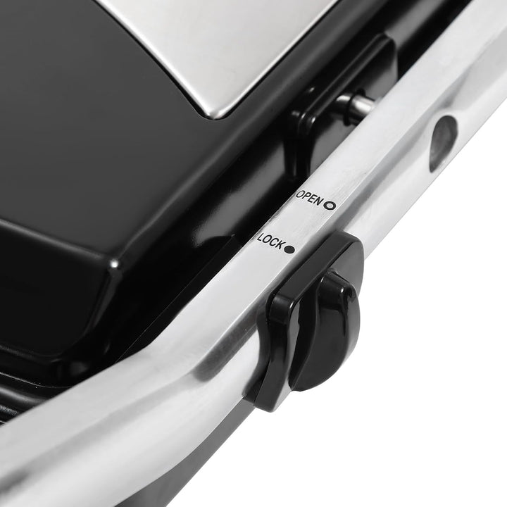 Kontaktgrill, 2000W Elektrogrill, 100-250 ℃ Einstellbare Temperatur, Antihaftbeschichtete Backblech,