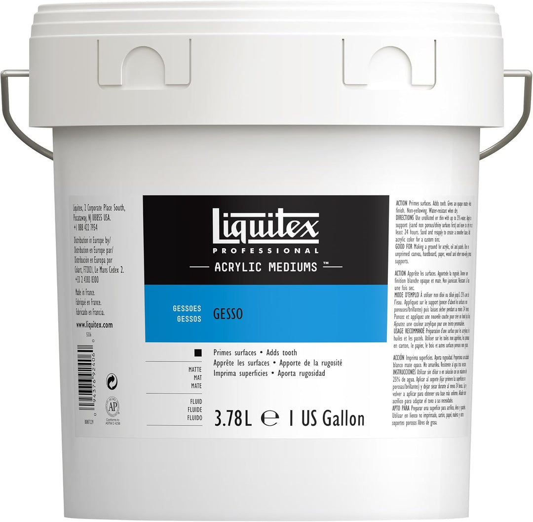 Liquitex 5336 Professional Gesso, Grundierung für Acrylfarben, Licht und Alterungsbeständiger Primer