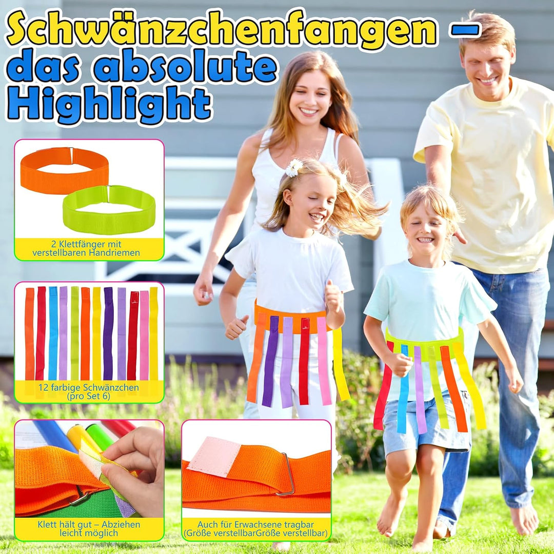 Outdoor Spiele Geburtstag Partyspiele für Erwachsene, Klettballspiel Klettball,Sackhüpfen Säcke, Sch