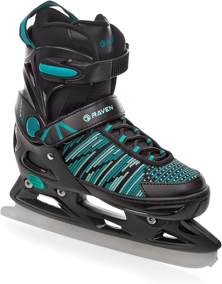 Raven Vella Black/Mint 2in1 Verstellbare Schlittschuhe und Inline Skates - Inliner für Kinder und Er