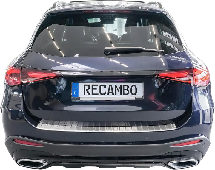 RECAMBO Ladekantenschutz Edelstahl matt gebürstet mit Textur - kompatibel für Mercedes GLC - X254 -