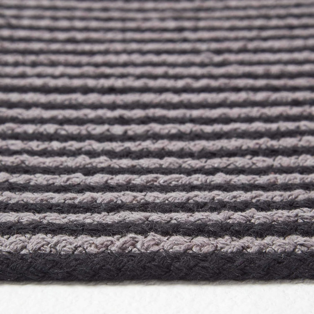 Homescapes runder Teppich, handgeflochtener Baumwollteppich 120 cm im Vintage-Stil mit Spiralemuster