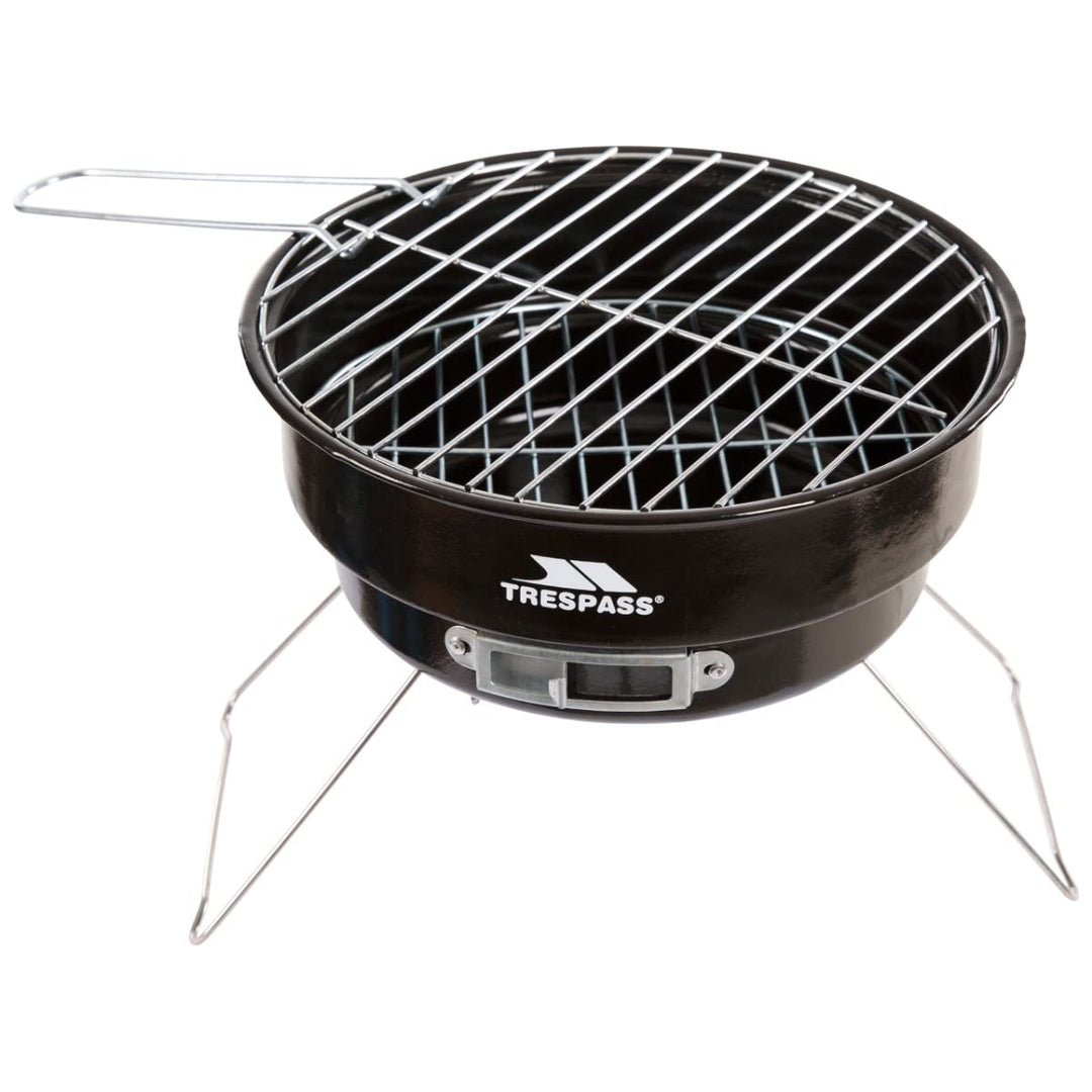 Trespass Barby, Black, Tragbarer Campinggrill mit Isolationstasche 24cm x 27cm x 27cm, Schwarz Schwa