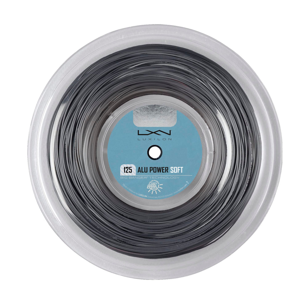 Luxilon Unisex Tennissaite Alu Power Soft 200 Meter Silver, 200 Meter Silver