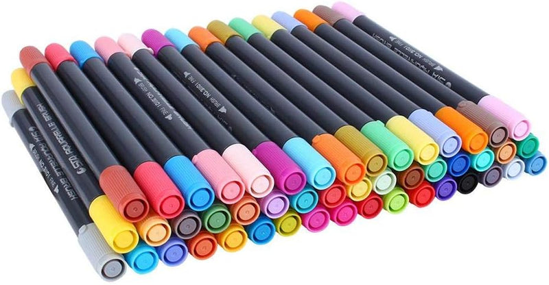 48 Farben Dual Tip Brush Pens Marker Pens für Aquarell Karte machen Graffiti Art Sketch DIY