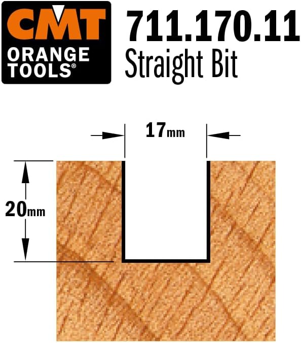 CMT Orange Tools 711.170.11 – Fräser Gerade HM S 6 D 17 x 20