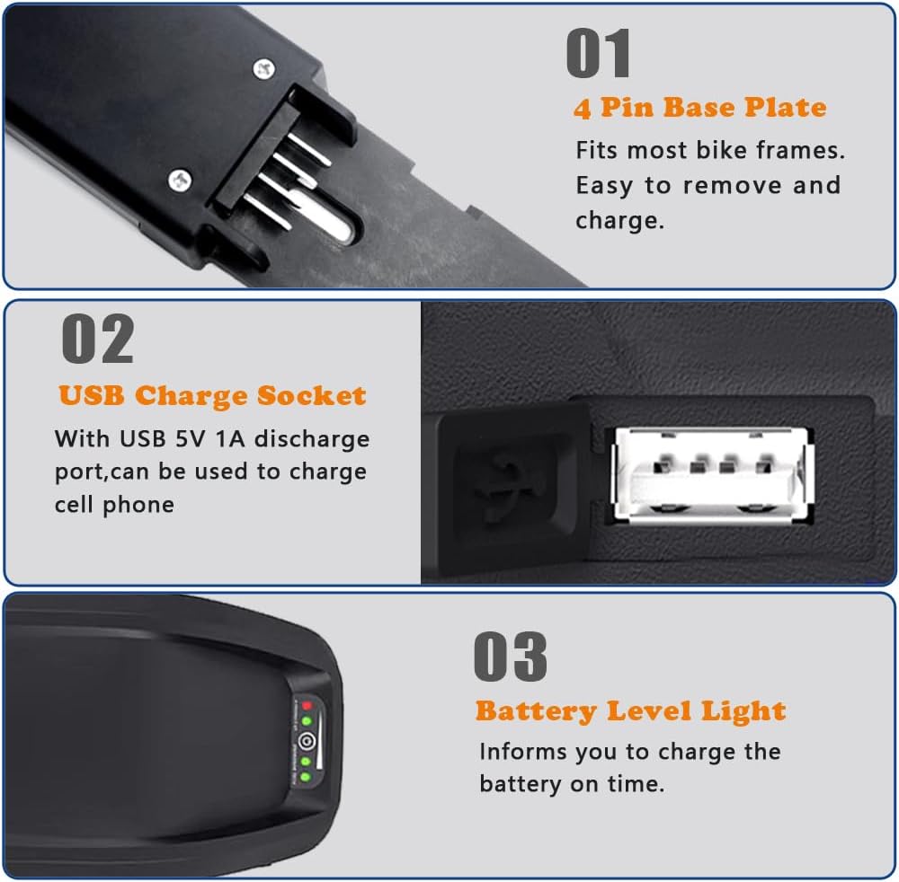 Ebike Hailong Akku 52V 48V 36V Ebike Batterie 10AH 13AH 15AH 17.5AH 20AH Elektrofahrräder Batterie L