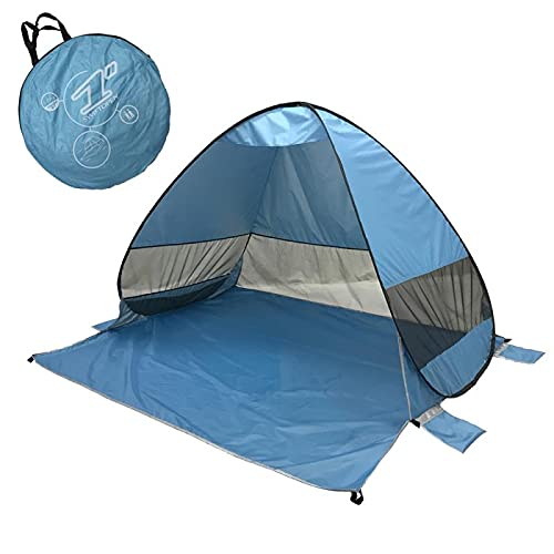DAYMO Strandzelt Strandmuschel 190x160cm I mit UV Schutz 50+ I Windschutz selbstentfaltend I Wurfzel