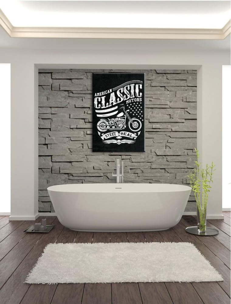 Dark Steel is real black Bild auf Leinwand, XXL riesige Bilder fertig gerahmt mit Keilrahmen, Kunstd