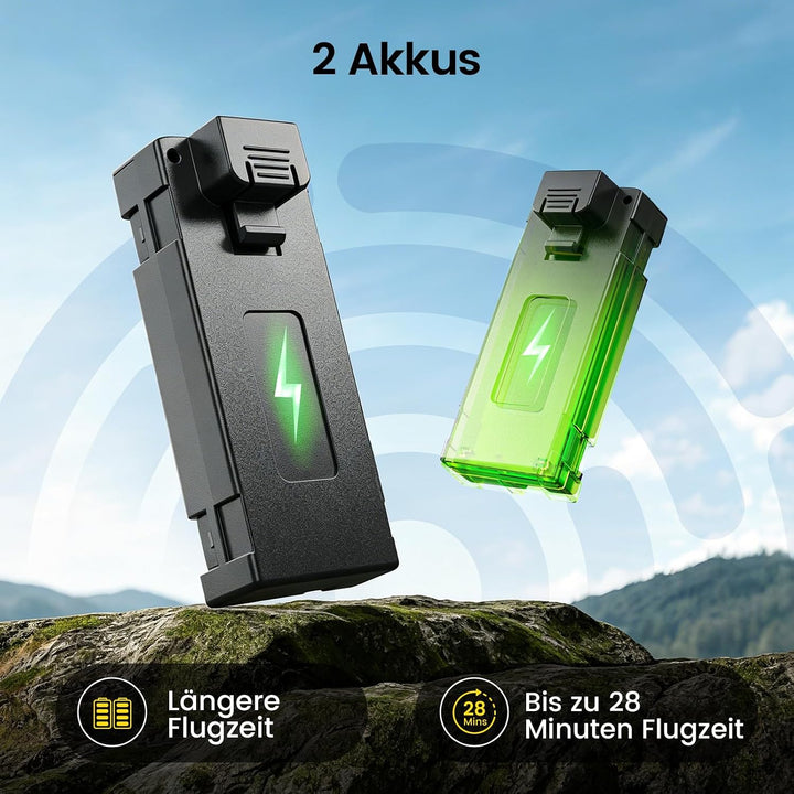 Holy Stone HS200P Drohne mit Kamera 1080P für Anfänger&amp;Kinder | 2 Akkus, 360° Flip, Headless Mode, H