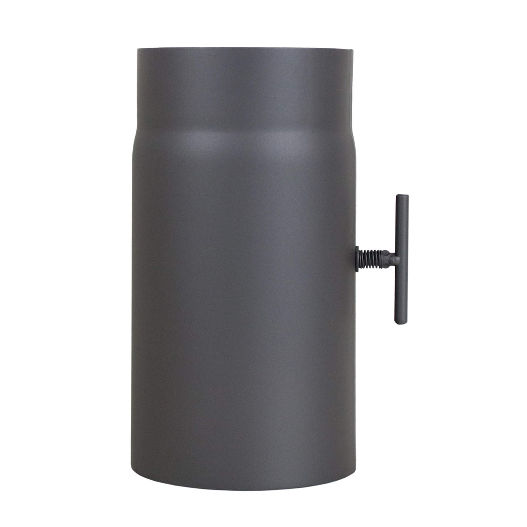 LANZZAS Ofenrohr 250 mm mit Drosselklappe, im Durchmesser, DN Ø 150 mm, Farbe: gussgrau - weitere Ro