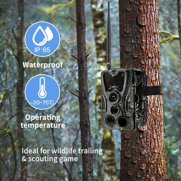 Wildkamera 4G APP, 120 MP 4K, Wildtierkamera mit SIM-Karte, Telefon-Sende-Foto, Nachtsichtkamera 850