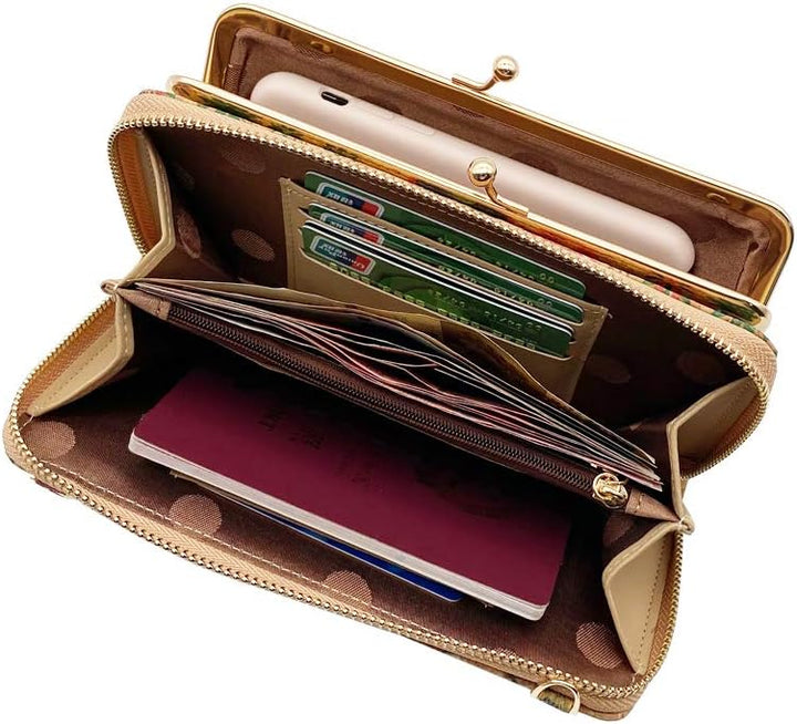 aolaso Damen Geldbörse aus Korkleder Reisezubehör-Reisebrieftasche Kork 1, Kork 1