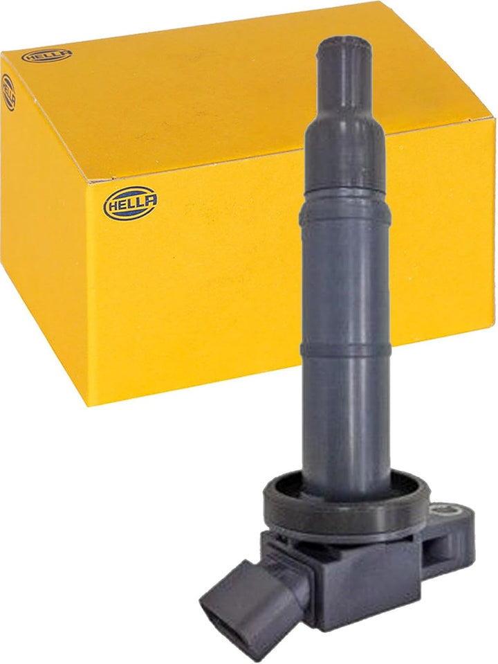 HELLA 5DA 358 000-381 Zündspule - 12V - 4-polig - Kerzenschachtzündspule - geschraubt