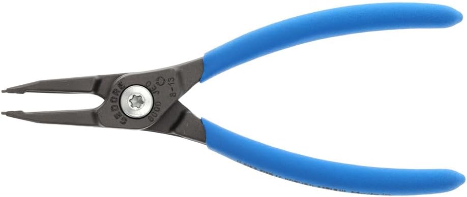 GEDORE Montagezange für Sicherungsring innen, Verwindungshemmend, gerade Backen, Spitzen-Ø: 0,9 mm,