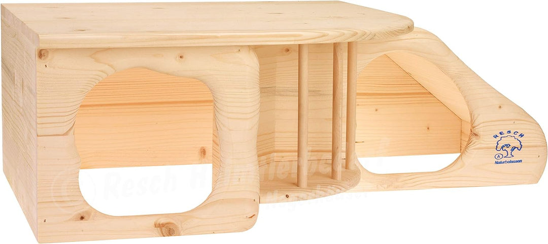 Resch Nr11 "Nagerhöhle XL" naturbelassenes Massivholz aus Fichte / mit Treppe zur Liegeterasse, inte