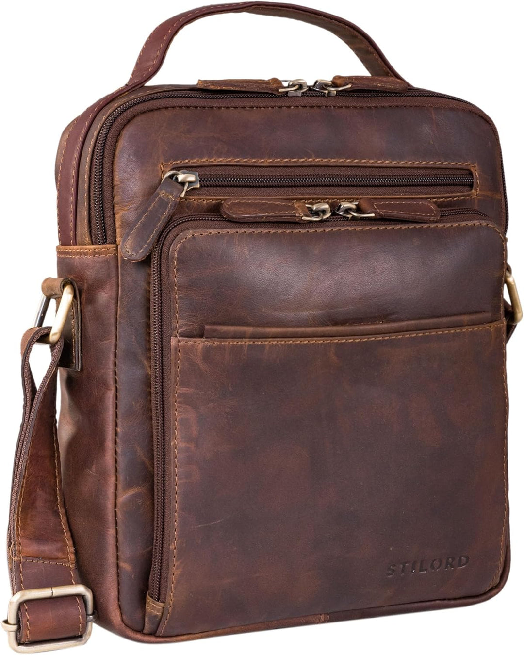 STILORD 'Ivan' Modische Männerhandtasche aus Premium Leder Messenger Bag Herren Tasche zum Umhängen