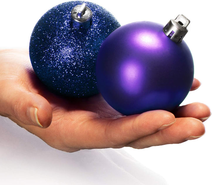com-four® 40x Weihnachtskugeln, Christbaumkugeln bruchsicher aus Kunststoff für Weihnachten, Baumsch