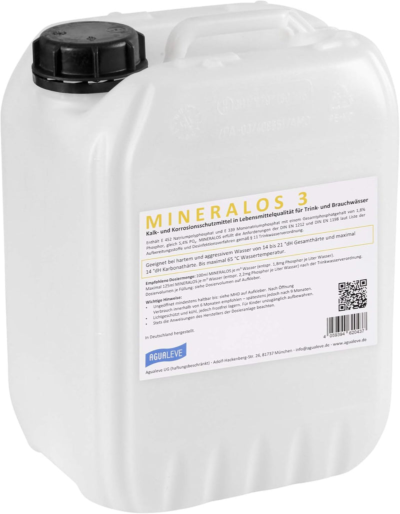 MINERALOS 3 Dosierlösung 10 Liter (Alternative zu BWT Mineralstoff Cillit Quantophos F3 / Impulsan H