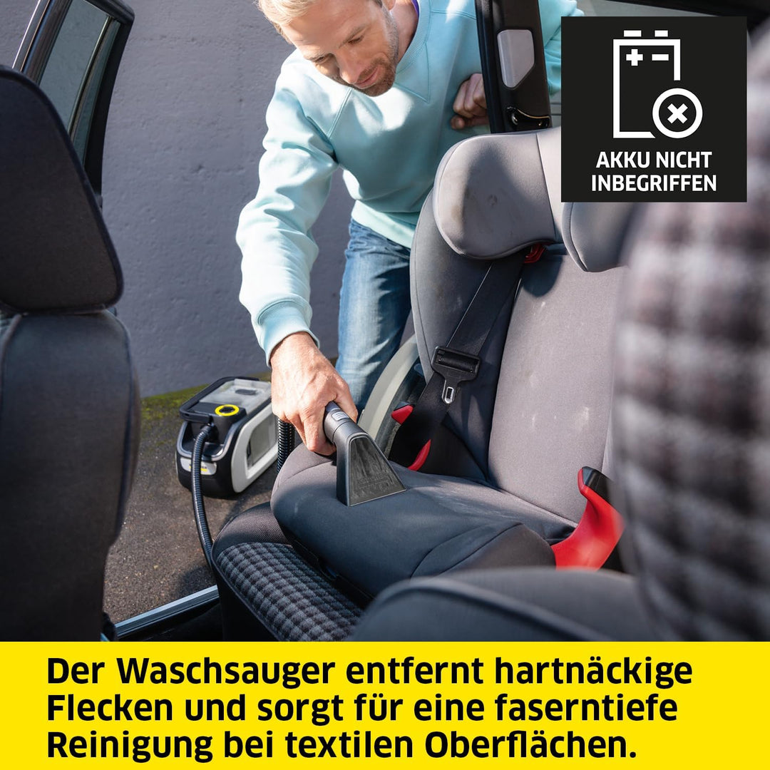 Kärcher SE 3-18 Compact Home, Akku-Waschsauger, Weiss (Extra Wasch-und Fugendüse zur Polsterreinigun