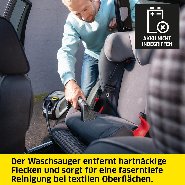 Kärcher SE 3-18 Compact Home, Akku-Waschsauger, Weiss (Extra Wasch-und Fugendüse zur Polsterreinigun