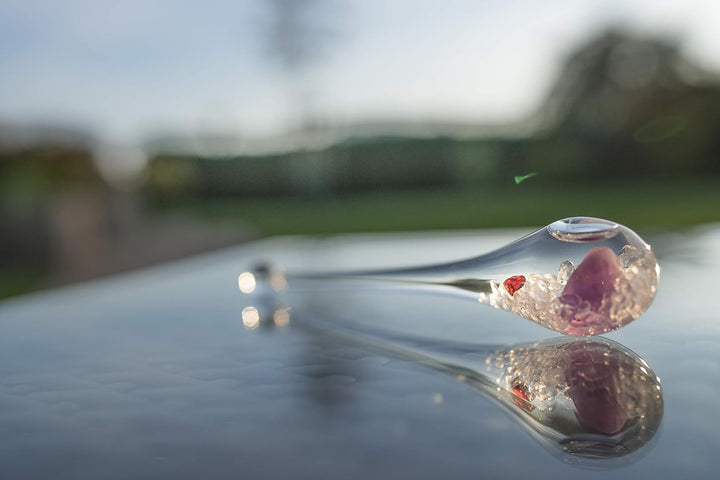 VitaJuwel Phiolino - Edelsteinstab-To-Go mit Amethyst, Granat undd Bergkristall (inkl. Lederetui), E