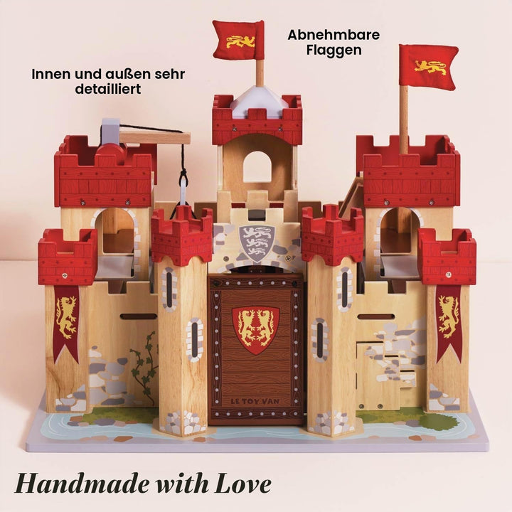 Le Toy Van – Pädagogisches Castles Collection Rollenspiel „Löwenherz“ aus Holz | Ritterburg Spielset