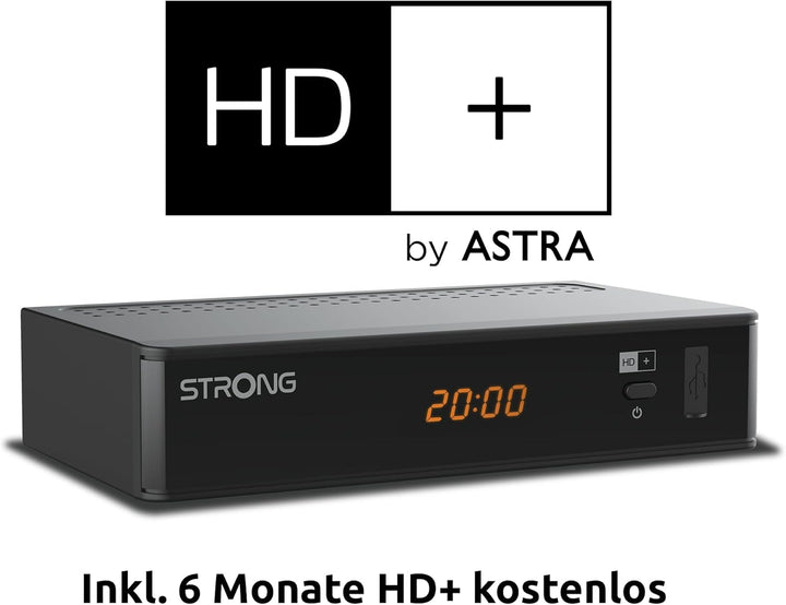 STRONG SRT7815 Digitaler HD Satelliten-Receiver, HD-SAT-Empfang, DVB-T2 HD, inklusive HD+ Karte für