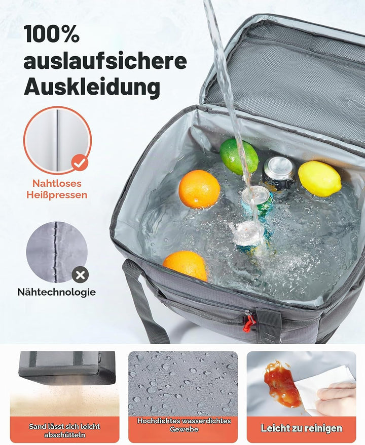 TOURIT Kühltasche Picknicktasche Isolierter weicher Kühler Gross Zusammenklappbar Thermotasche Leben