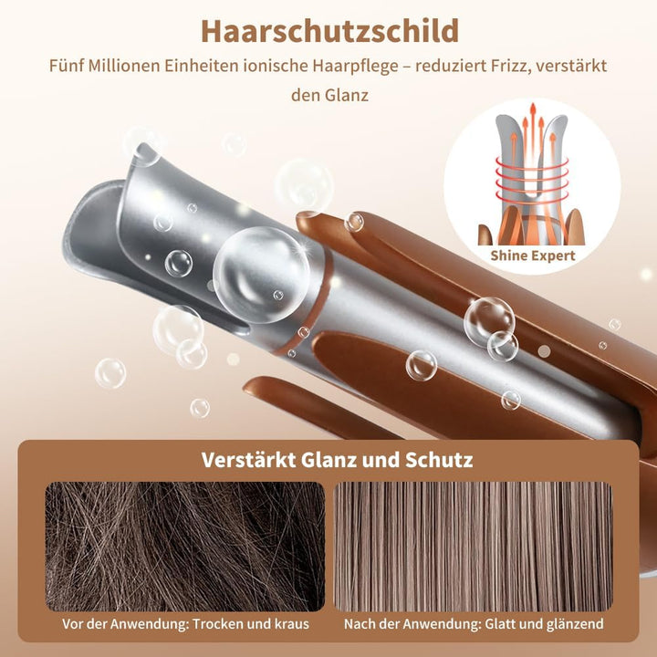 Aohcae automatischer lockenstab, 3 Temperaturstufen (170-210°C) lockenwickler aufheizbar, 25mm hair