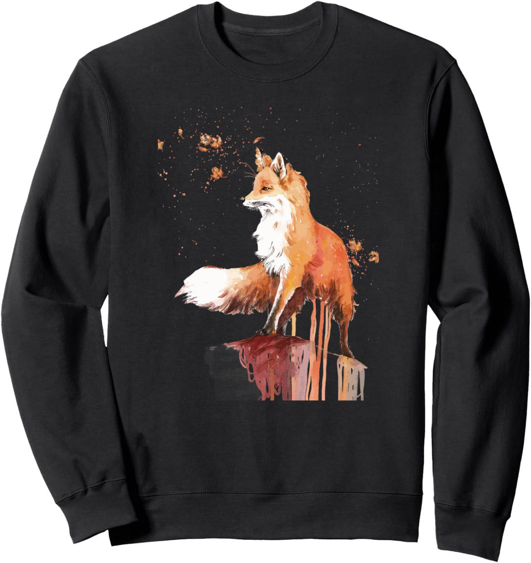 Watercolor Effect In The Wilderness FOX Sweatshirt