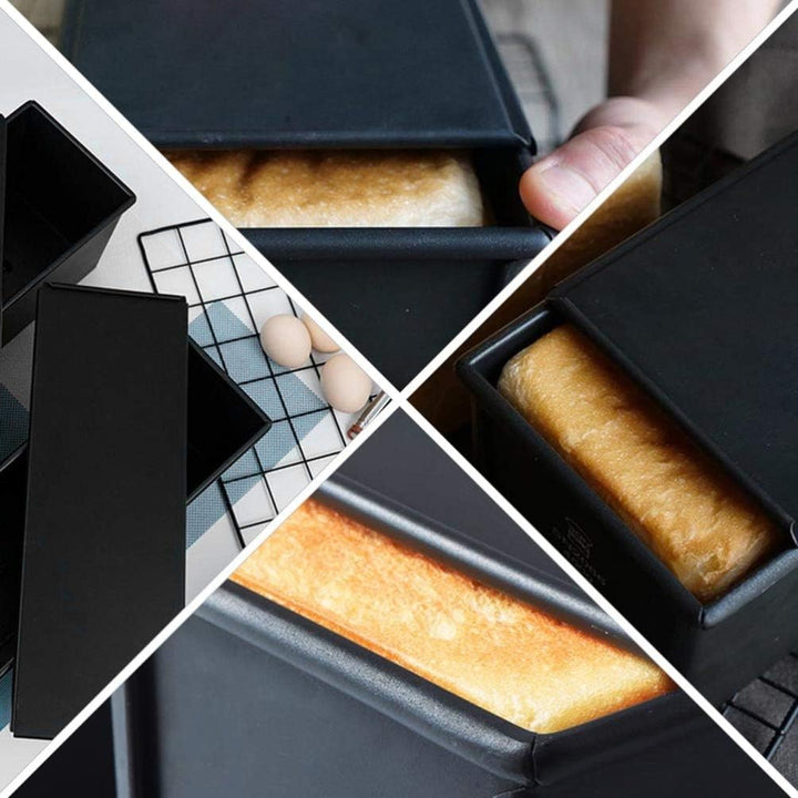 HEMOTON Rechteckige Kastenform Brotbackform Königskuchenform Toast Backform mit Deckel Antihaft Kuch