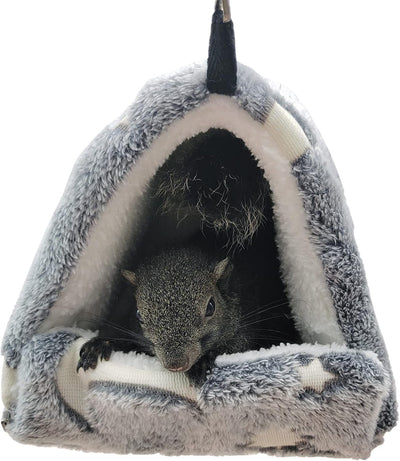 LeerKing Kleintiere Kuschelhöhle Meerschweinchen Kuschelbett Nest Plüsch Haus Hängematte für Ratte H