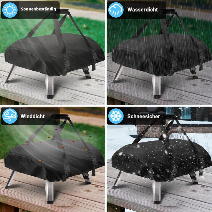 Kovshuiwe Pizzaofenabdeckung für Ooni Koda 12 Gas-Pizzaöfen, wasserdichte Outdoor-Trageabdeckung, ga