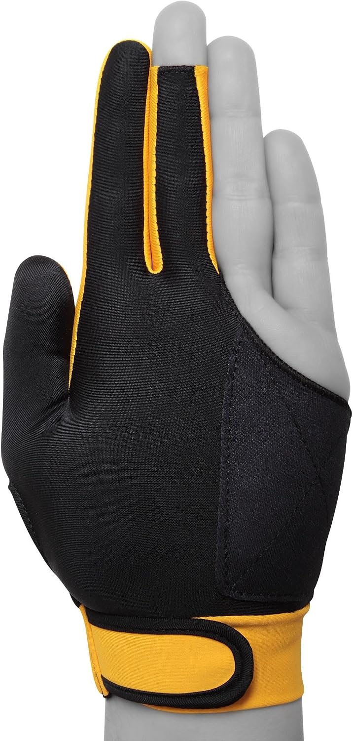 Tiger Billardhandschuh für linke Hand, S Schwarz/orange