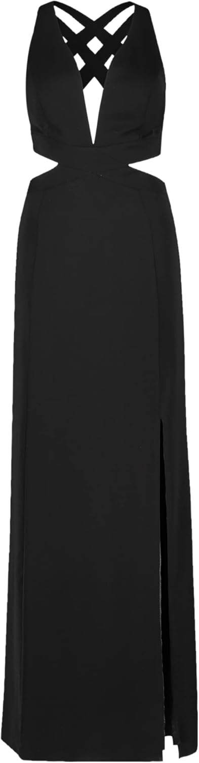 Vera Mont Damen Abendkleid mit Cut-Outs 36 Schwarz, 36 Schwarz