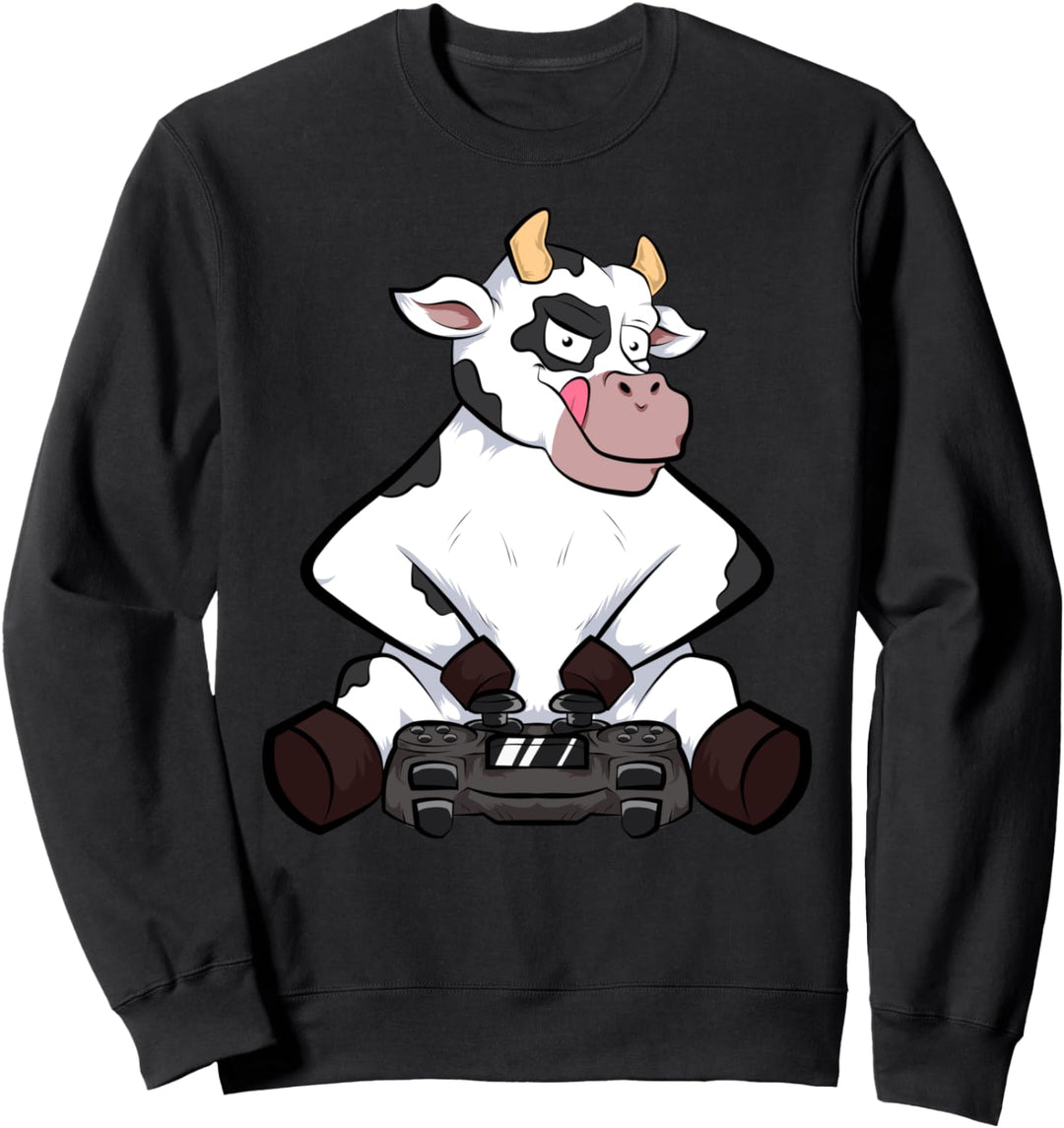Gaming Kuh oder Rind lustiges Geschenk für Gamer Sweatshirt