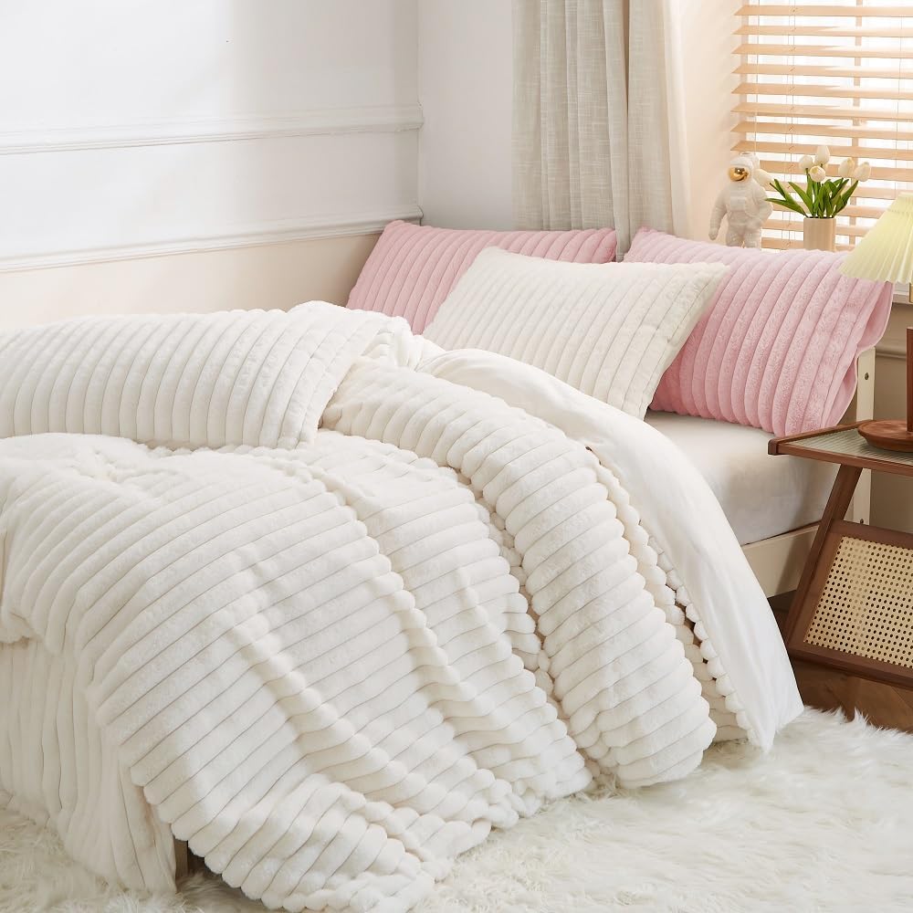 Lanqinglv Kissenbezug 40x80cm 2er Set Plüsch Biber Flanell Flauschig Zierkissenbezug Kissenhülle Dop