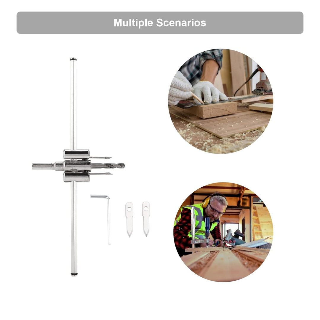 Kreisschneider, 30-300mm Lochs gen-Set Bohrer-Set Einstellbarer Bohrer Holz Einstellbare Silber Krei